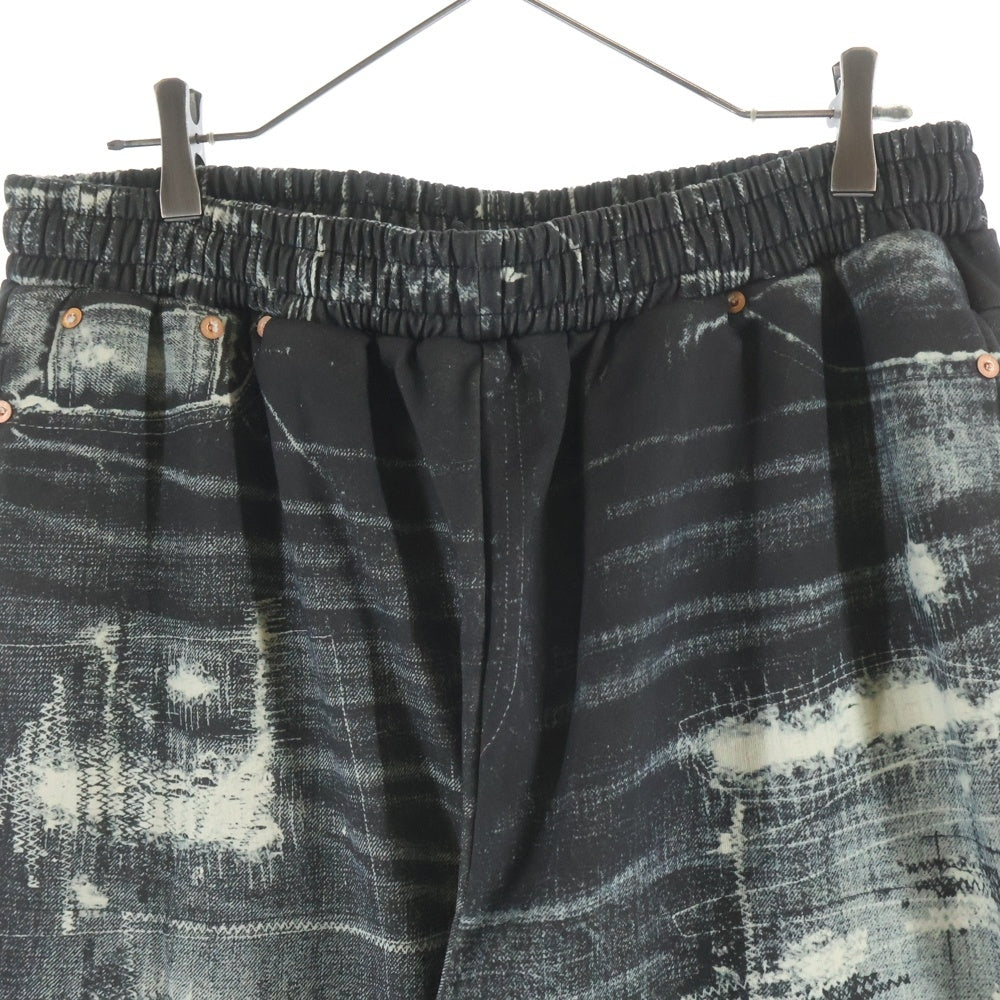 SAPEur(サプール) Lot.5550XX SWEAT PANTS デニム転写 ドローストリング スウェット イージーパンツ