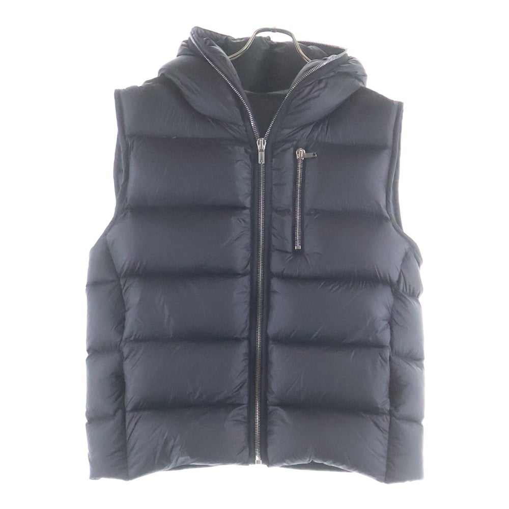 Rick Owens(リックオウエンス) 24AW SEALED VESTシールド マルチポケット フーデッド ジップアップ ダウンジャケット ブラック RU02C7746NPD4