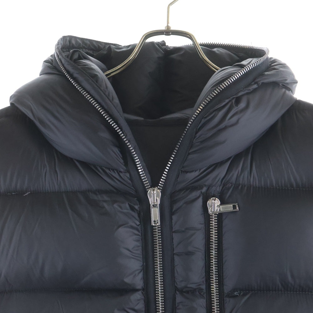 Rick Owens(リックオウエンス) 24AW SEALED VESTシールド マルチポケット フーデッド ジップアップ ダウンジャケット ブラック RU02C7746NPD4