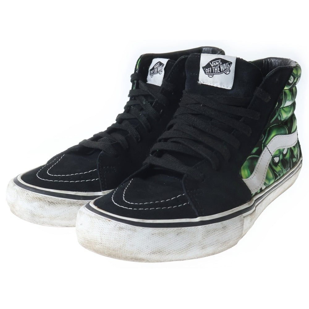 SUPREME(シュプリーム) 18SS ×VANS Skull Pile SK8-HI バンズ スカルパイル スケートハイカットスニーカー ブラック/グリーン US9/27cm 721454