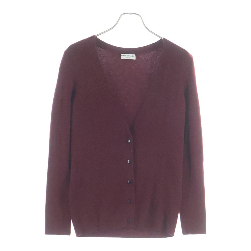 BALENCIAGA(バレンシアガ) カシミヤ スナップボタン カーディガン セーター バーガンディー