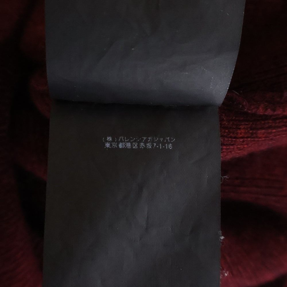 BALENCIAGA(バレンシアガ) カシミヤ スナップボタン カーディガン セーター バーガンディー