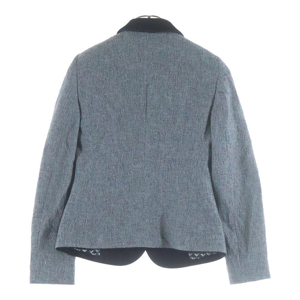 EMPORIO ARMANI(エンポリオアルマーニ) ツイード レーヨン混 シングルテーラードジャケット グレー 1NG19T