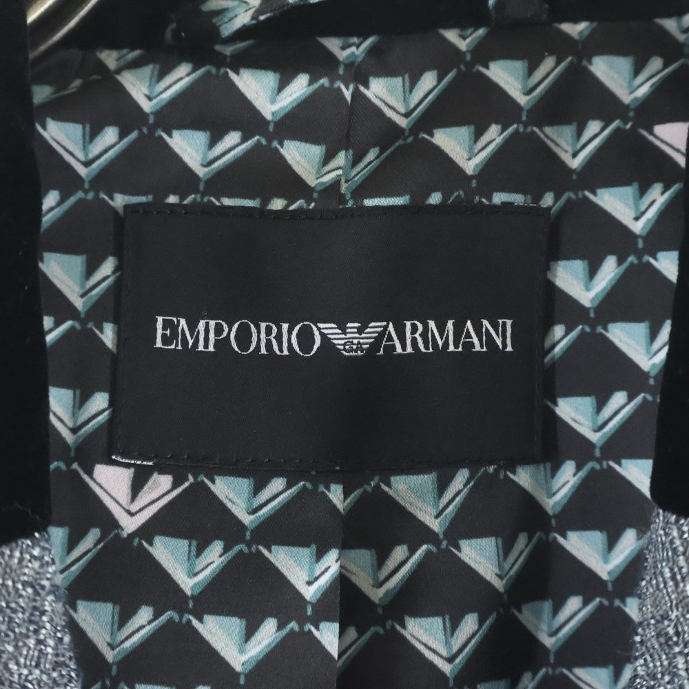 EMPORIO ARMANI(エンポリオアルマーニ) ツイード レーヨン混 シングルテーラードジャケット グレー 1NG19T