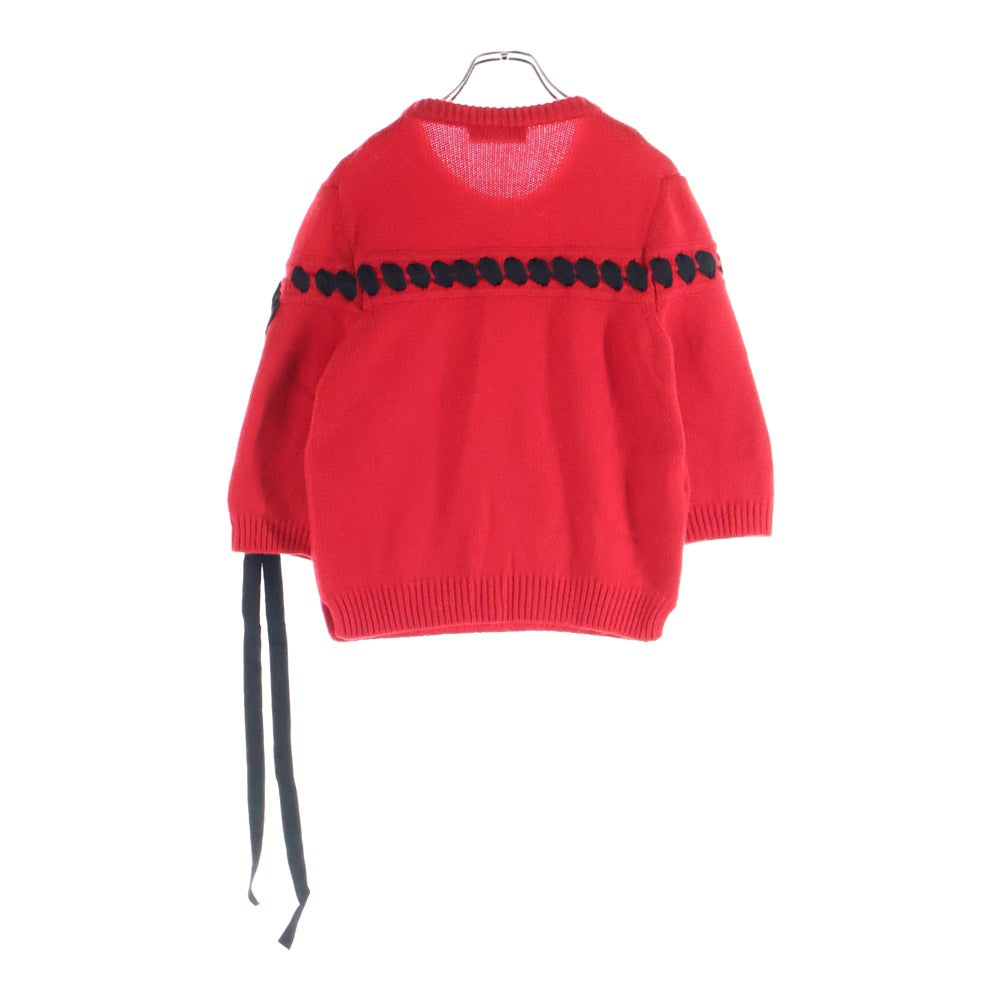 FENDI(フェンディ) レーヨン混 クルーネック ノースリーブ カットソー レッド FS6914