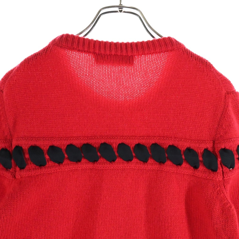 FENDI(フェンディ) レーヨン混 クルーネック ノースリーブ カットソー レッド FS6914