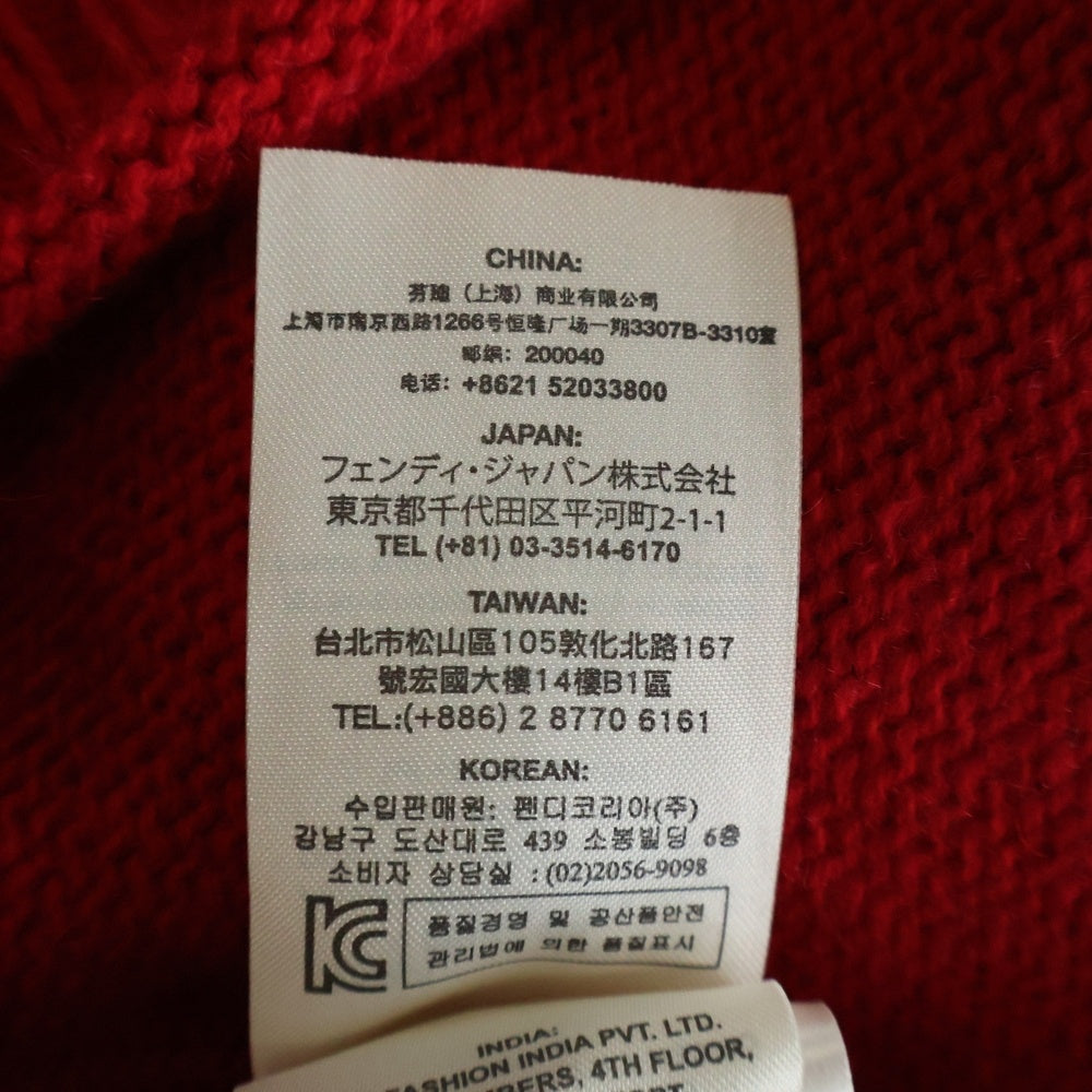 FENDI(フェンディ) レーヨン混 クルーネック ノースリーブ カットソー レッド FS6914