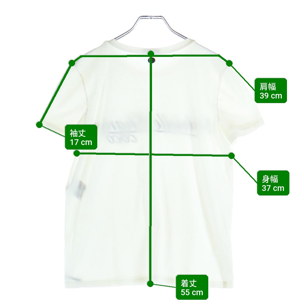 CHANEL(シャネル) フロントロゴプリント クルーネック半袖Tシャツ カットソー ホワイト P57403K07507