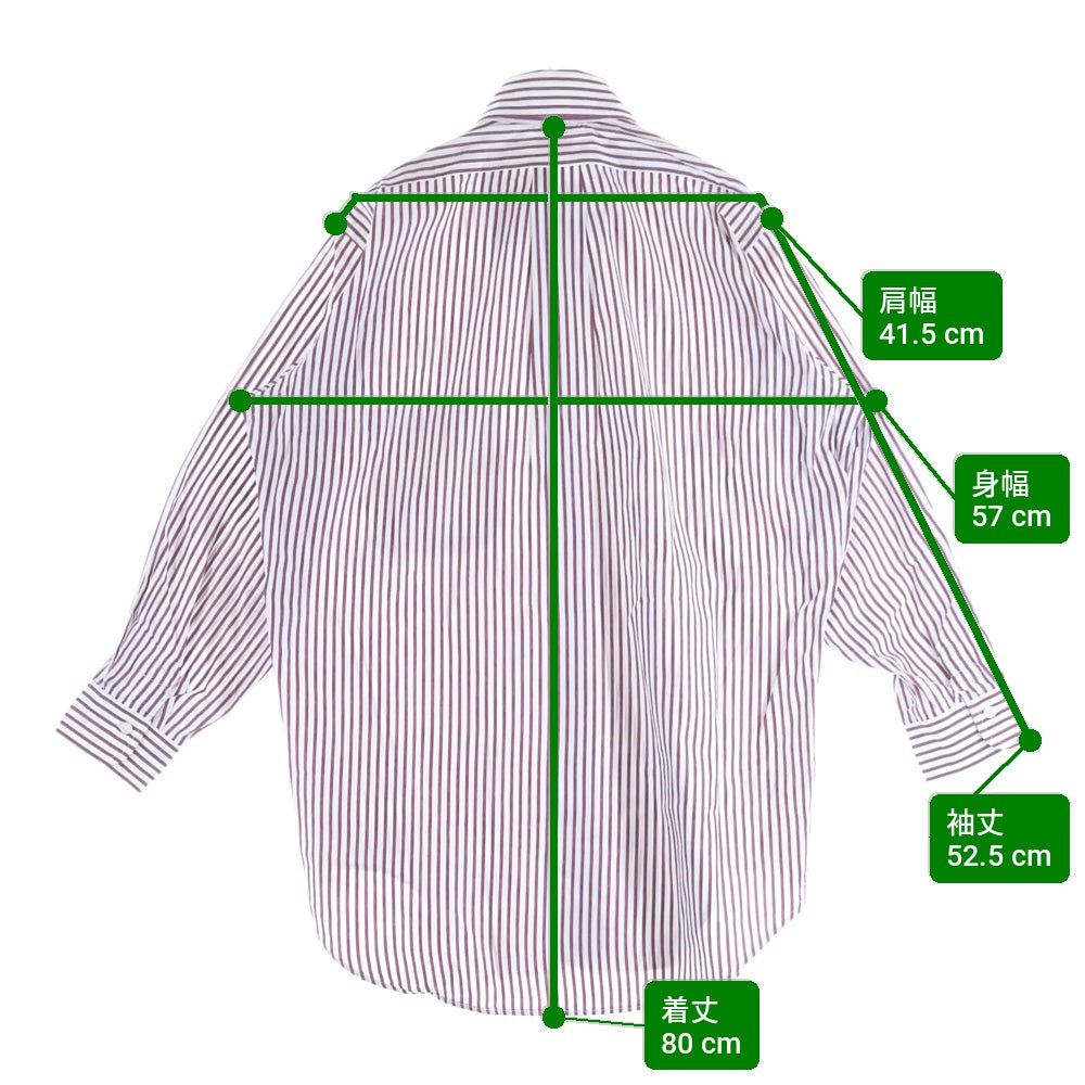 BROOKS BROTHERS(ブルックス ブラザーズ) 90S VINTAGE ボタンダウン コットン ストライプ 長袖シャツ ホワイト/バーガンディ