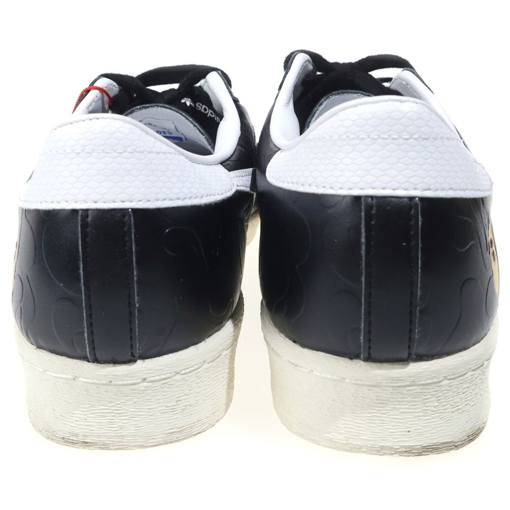 adidas(アディダス) ×A BATHING APE ATMOS SUPERSTAR 5 ア ベイシング エイプ アトモス スーパースター ローカットスニーカー ブラック US12/30cm JQ3666