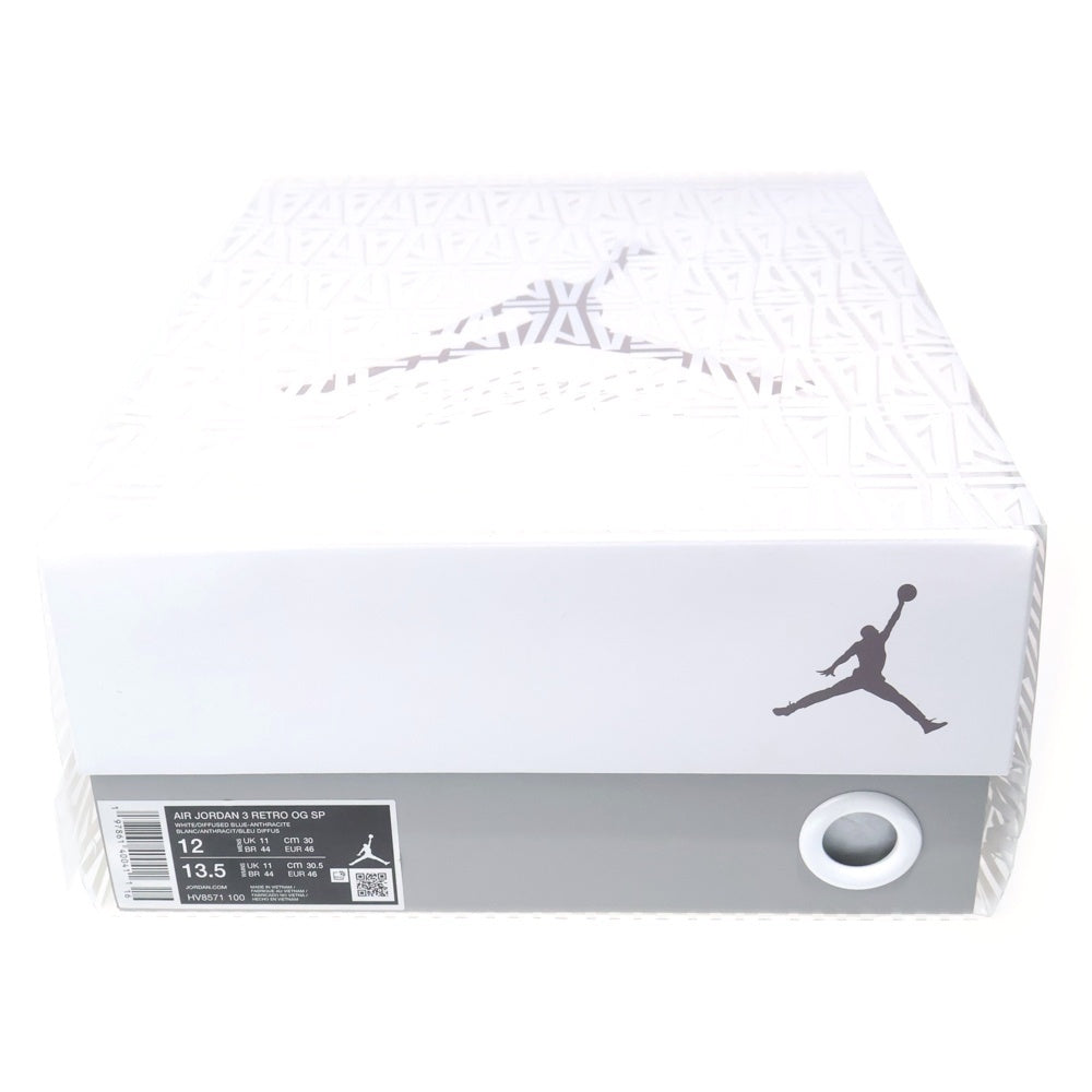 NIKE(ナイキ) ×A MA MANIERE AIR JORDAN 3 RETRO OG SP FOR THE LOVE エアジョーダン 3 レトロ フォー ザ ラブ ミッドカットスニーカー ホワイト US12/30cm HV8571-100