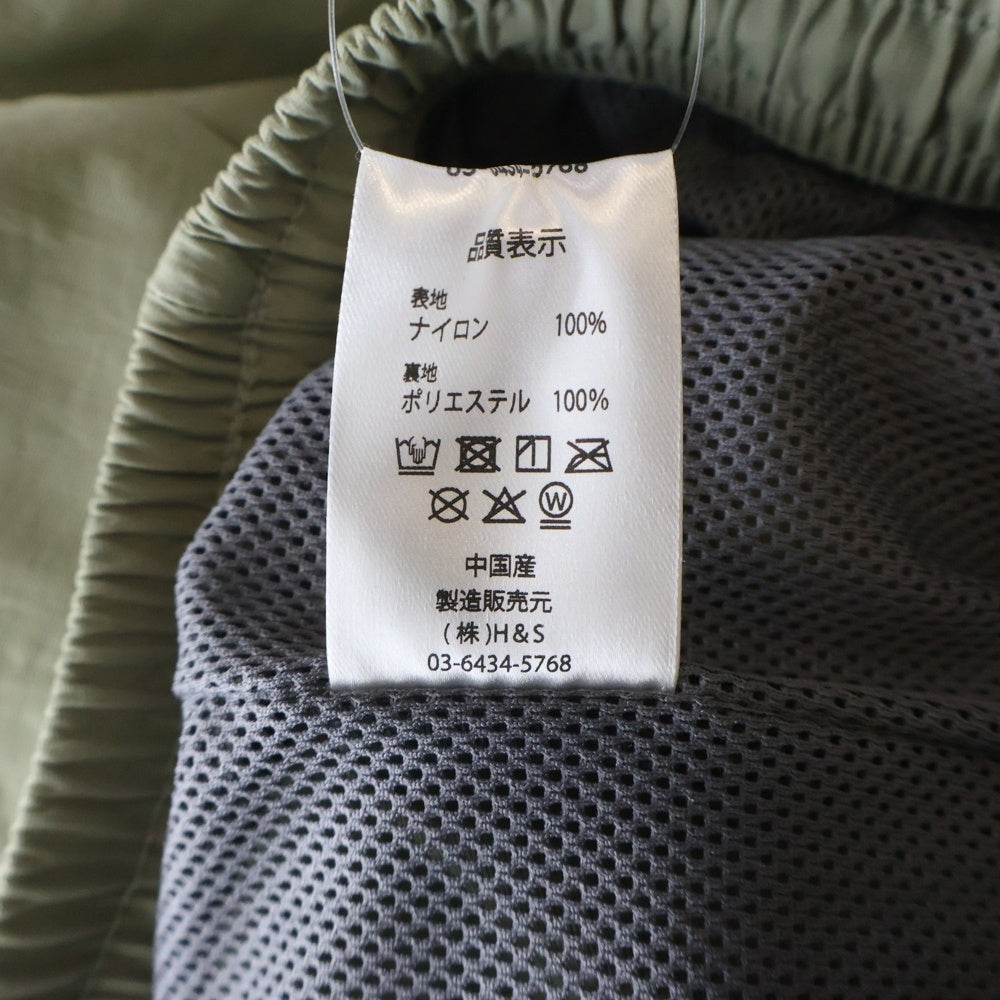 Hideandseek(ハイドアンドシーク) 25AW TRACK PANT インナーメッシュ ナイロン トラックパンツ カーキ HP-080225