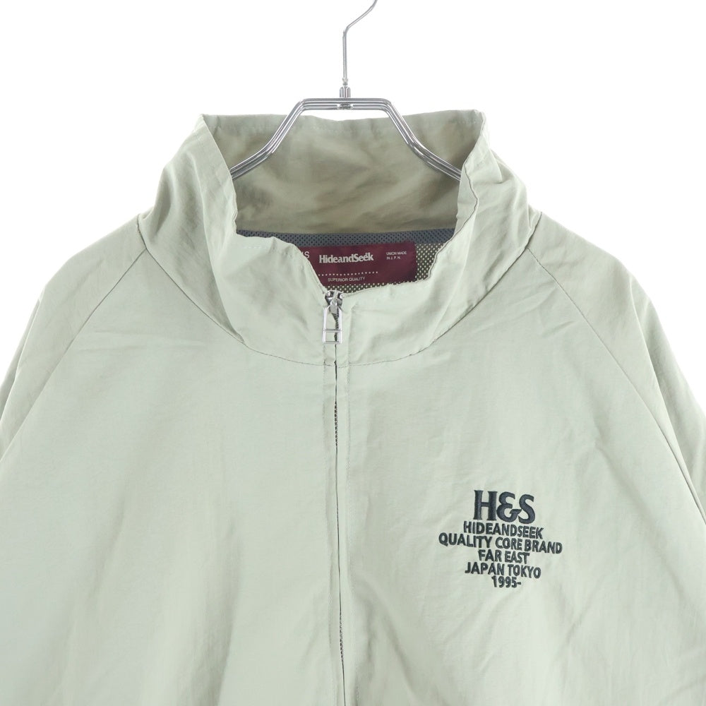 Hideandseek(ハイドアンドシーク) 25AW TRACK JACKET インナーメッシュ ナイロン ジップアップトラックジャケット カーキ HP-080125