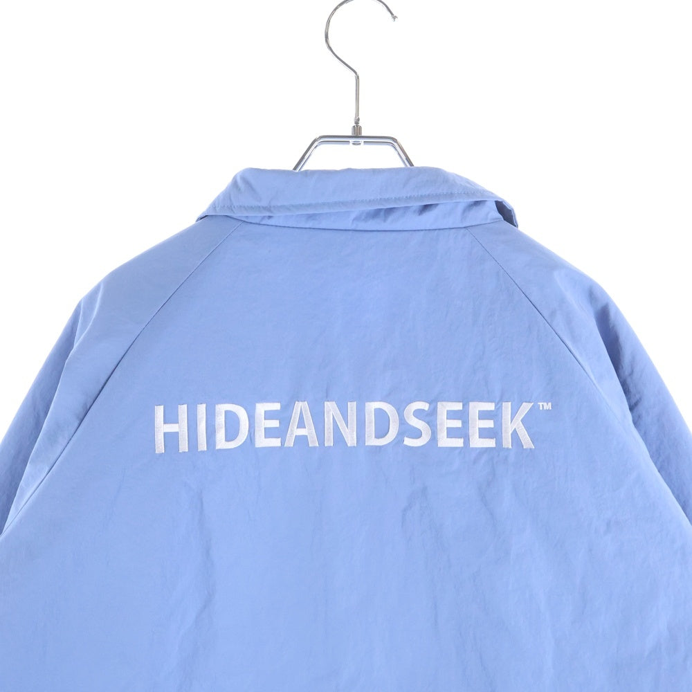 Hideandseek(ハイドアンドシーク) 24AW QUILTED TEAM JACKET キルティング スナップボタン ナイロンチームジャケット ブルー HJ-110324