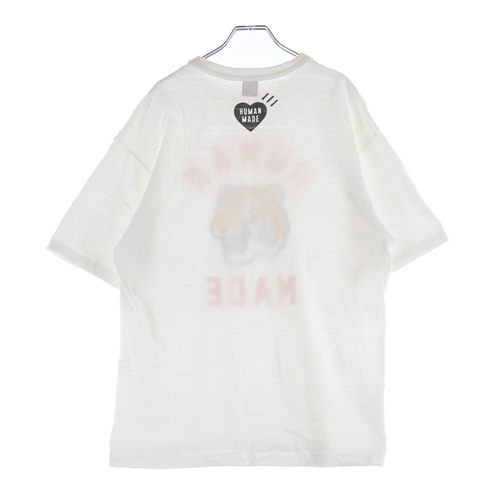 HUMAN MADE(ヒューマンメイド) フロントロゴデザイン クルーネック カットソー 半袖Tシャツ ホワイト