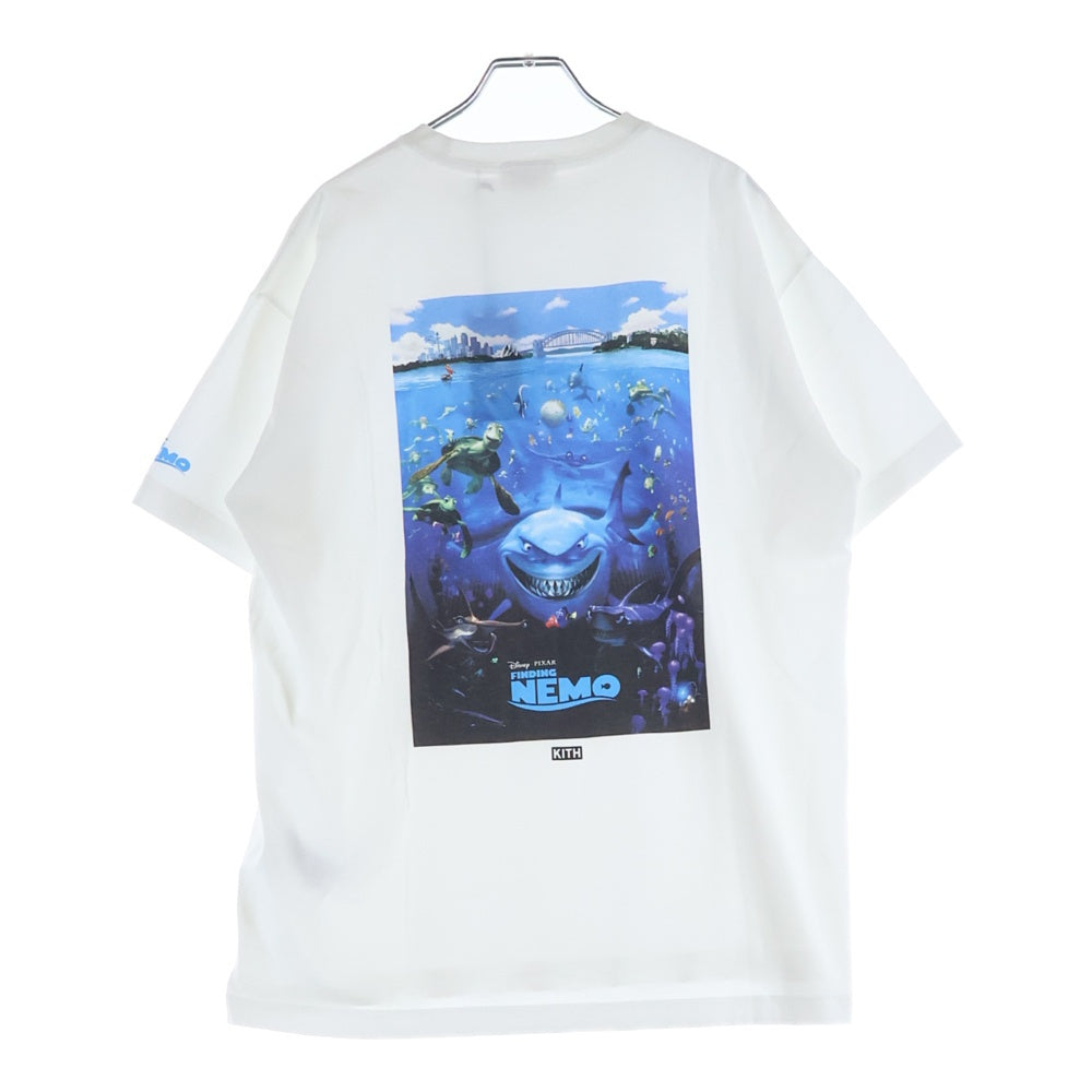 KITH(キス) ×PIXAR DISNEY FINDING NEMO ピクサー ディズニー ファインディング ニモ クルーネック カットソー 半袖Tシャツ ホワイト KHM034371-101