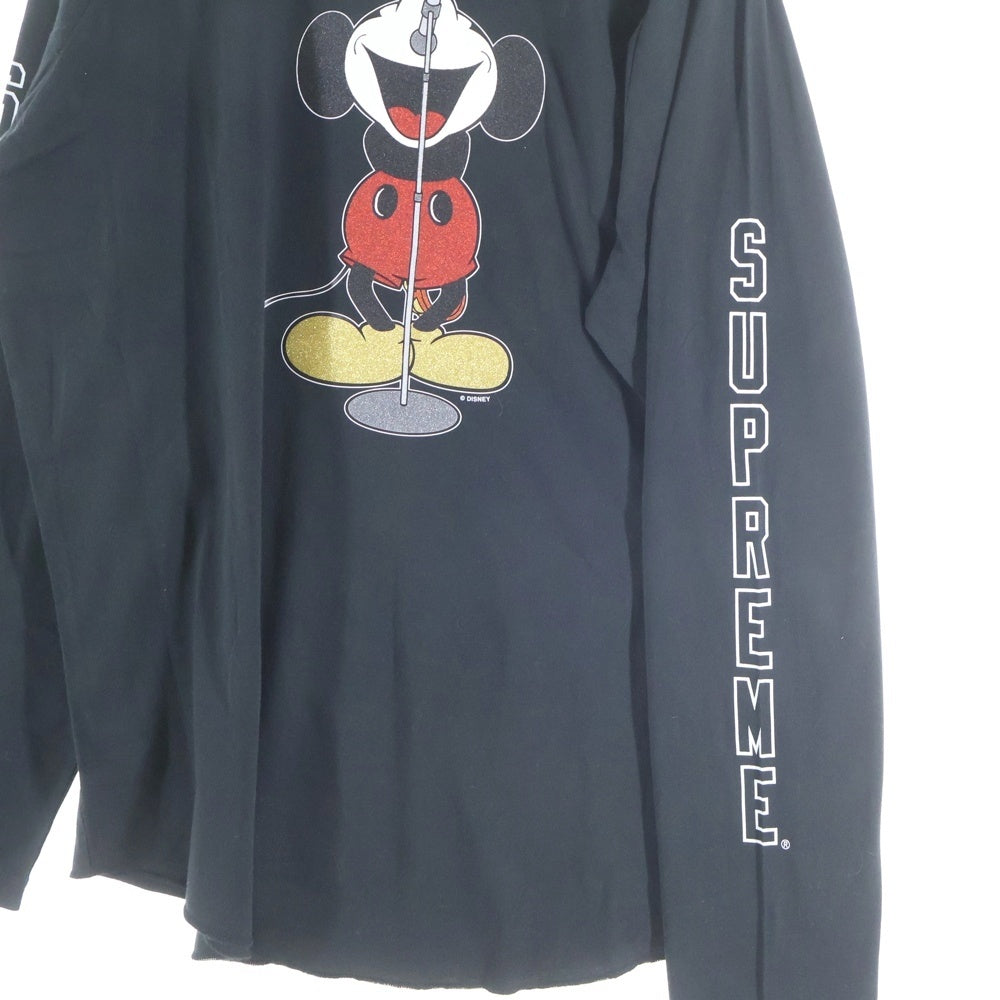 SUPREME(シュプリーム) 25AW ×NUMBER (N)INE Mickey Raglan L/S Top ナンバーナイン ミッキー ラグランスリーブ クルーネック カットソー 長袖Tシャツ ブラック