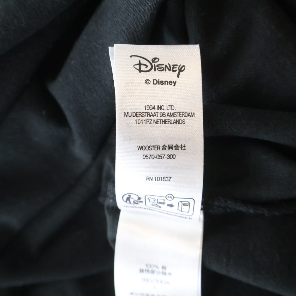 SUPREME(シュプリーム) 25AW ×NUMBER (N)INE Mickey Raglan L/S Top ナンバーナイン ミッキー ラグランスリーブ クルーネック カットソー 長袖Tシャツ ブラック