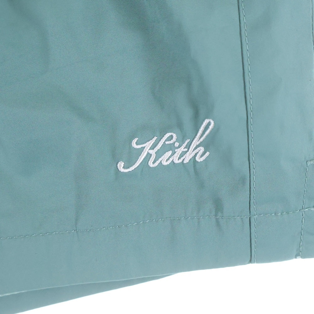 KITH(キス) マルチポケット ドローストリング アクティブ ナイロンショートパンツ グリーン KHM060322