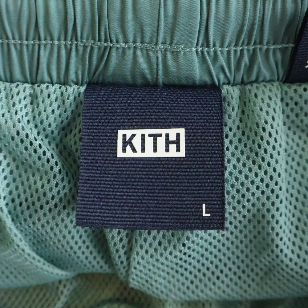 KITH(キス) マルチポケット ドローストリング アクティブ ナイロンショートパンツ グリーン KHM060322