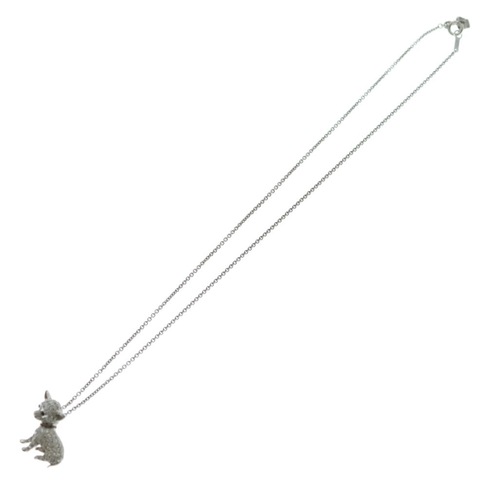 Justin Davis(ジャスティンデイヴィス) ×KIYOHARU MARY NECKLACE 清春 マリー ジルコニア チワワモチーフ ロールチェーンネックレス シルバー SNJ1006 レディース