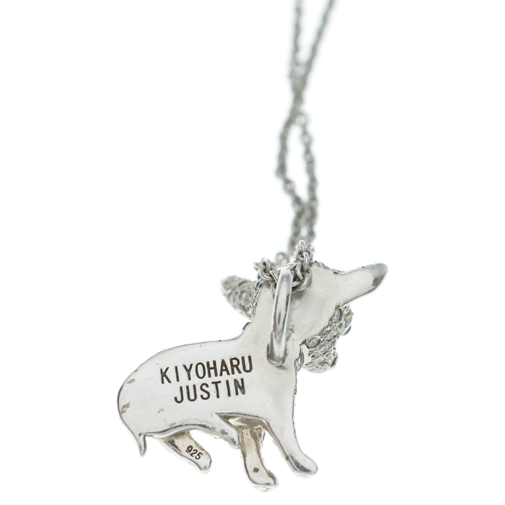 Justin Davis(ジャスティンデイヴィス) ×KIYOHARU MARY NECKLACE 清春 マリー ジルコニア チワワモチーフ ロールチェーンネックレス シルバー SNJ1006 レディース