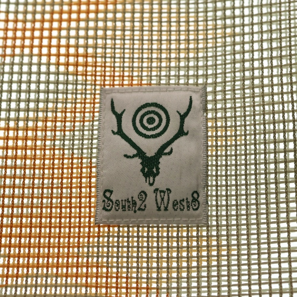 SOUTH2 WEST8(サウス2ウエスト8) STRING BAG HEAVYWEIGHT MESH ヘビーウェイトメッシュ 巾着バッグ オレンジ/カーキ QV503