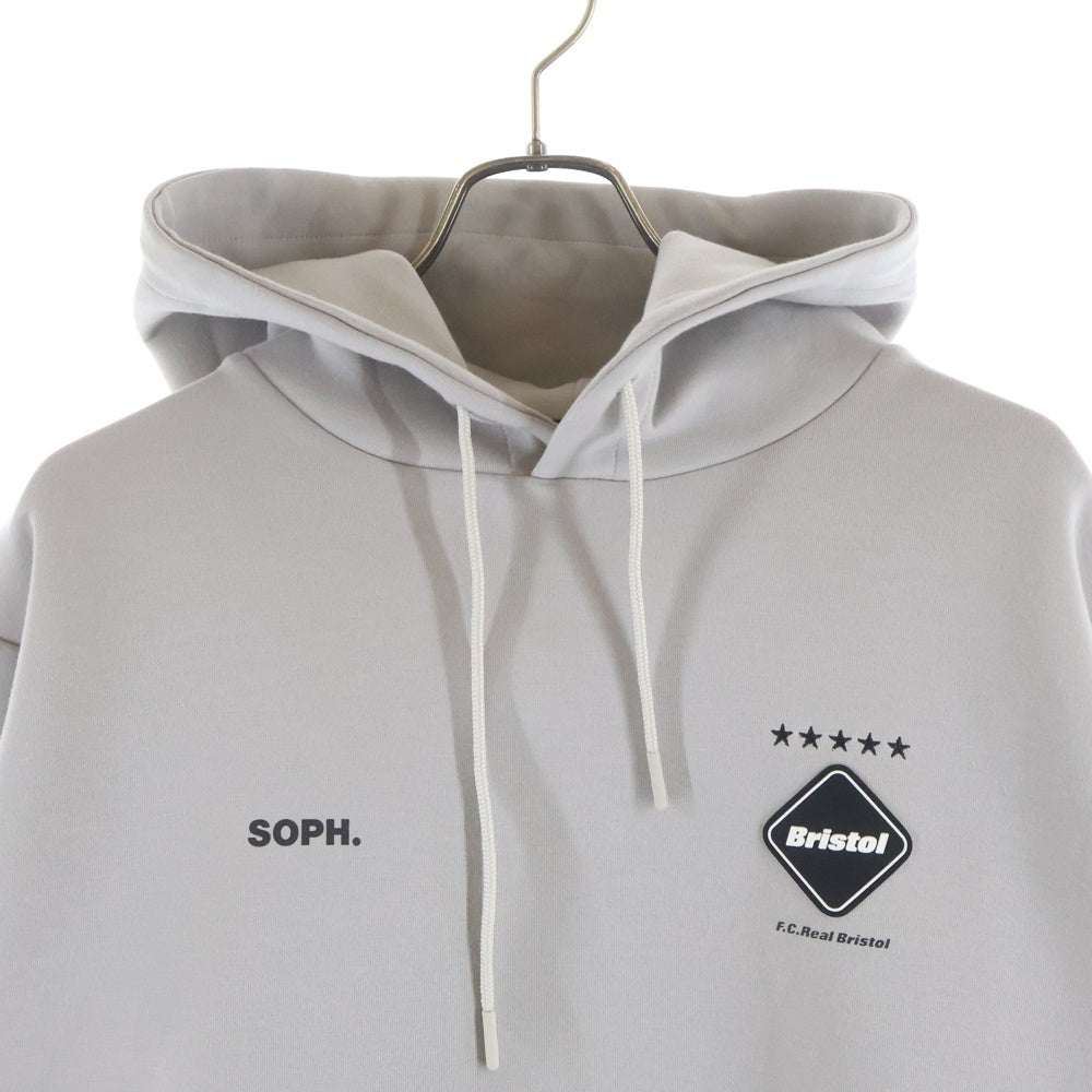 F.C.R.B./F.C.Real Bristol/FCRB(エフシーアールビー/エフシーレアルブリストル) 23AW TECH SWEAT TRAINING HOODIE テック トレーニング プルオーバースウェットパーカー フーディー グレー FCRB-232038