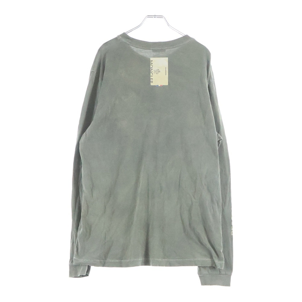 MONCLER(モンクレール) 21AW MAGLIA マグリア フロントロゴ クルーネック長袖Tシャツ カットソー カーキ G20918D000010