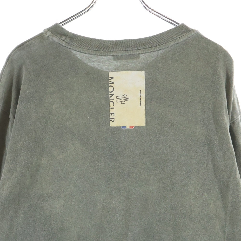 MONCLER(モンクレール) 21AW MAGLIA マグリア フロントロゴ クルーネック長袖Tシャツ カットソー カーキ G20918D000010