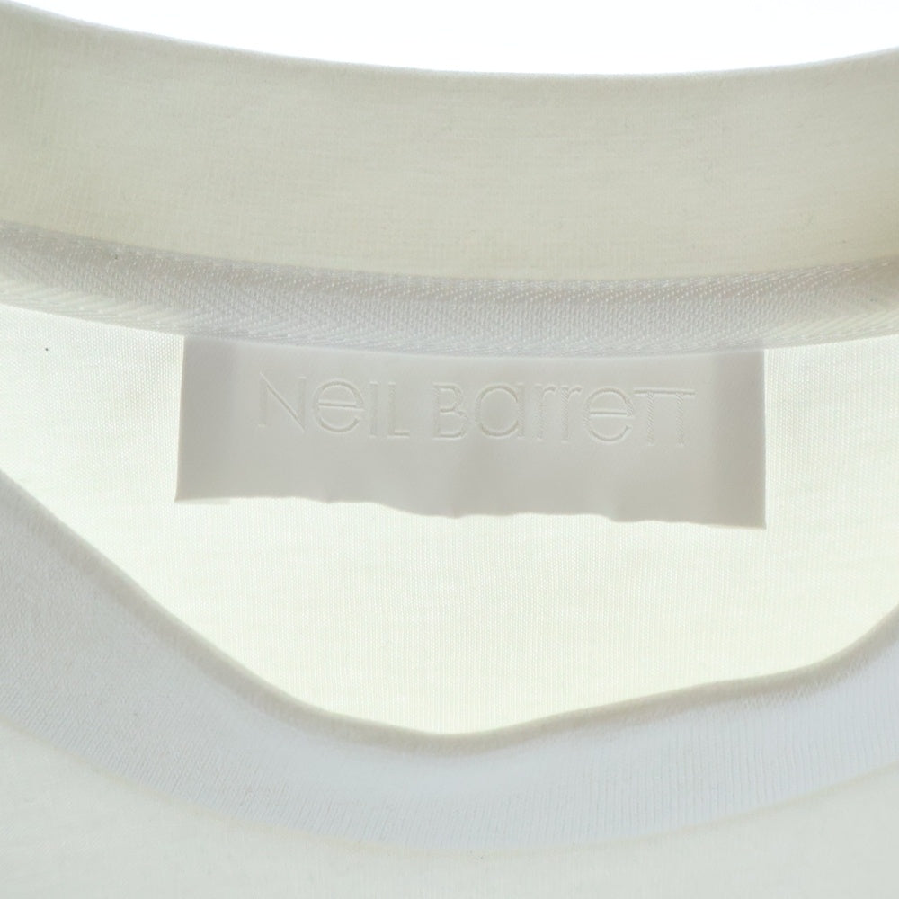 Neil Barrett(ニール バレット) BONDING T-SHIRT ボンディング クルーネック半袖Tシャツ カットソー ホワイト PBJE650-2556