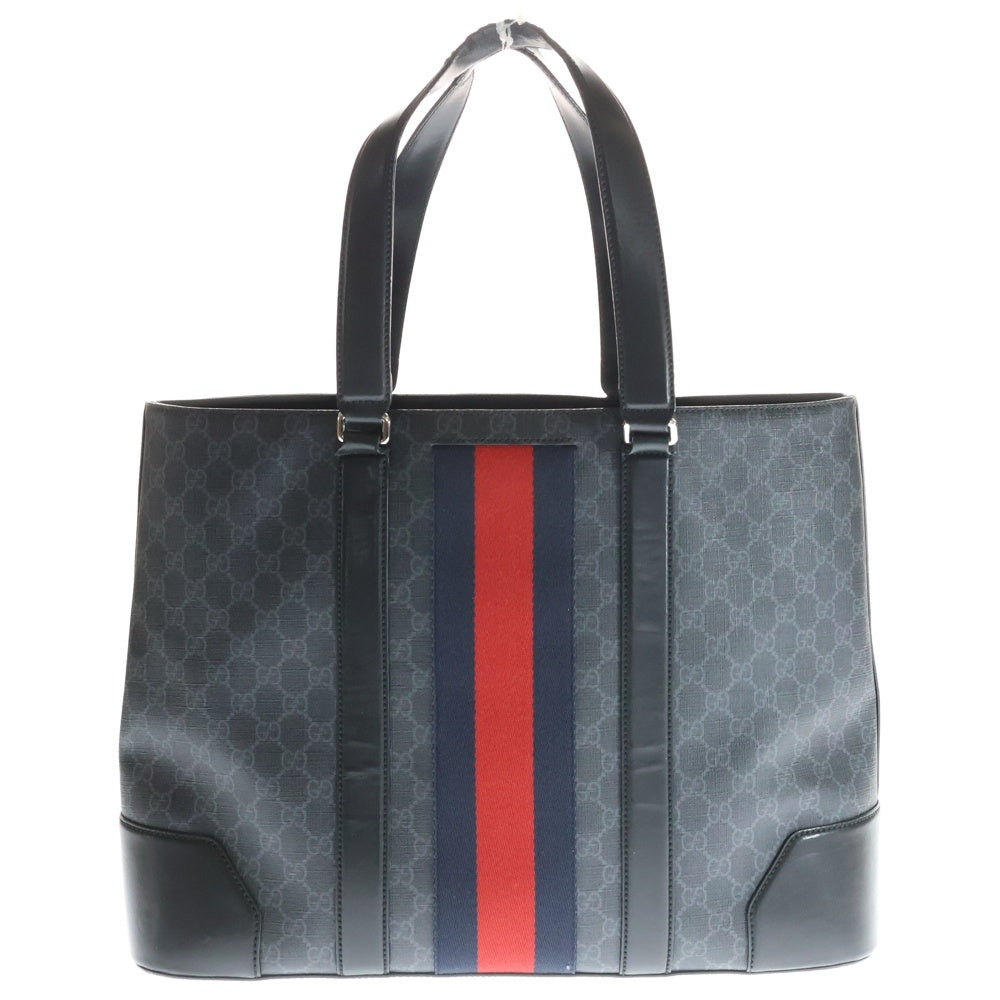 GUCCI(グッチ) SHERRY LINE シェリーライン GGスプリーム 総柄 ハンドバック ブラック 495560