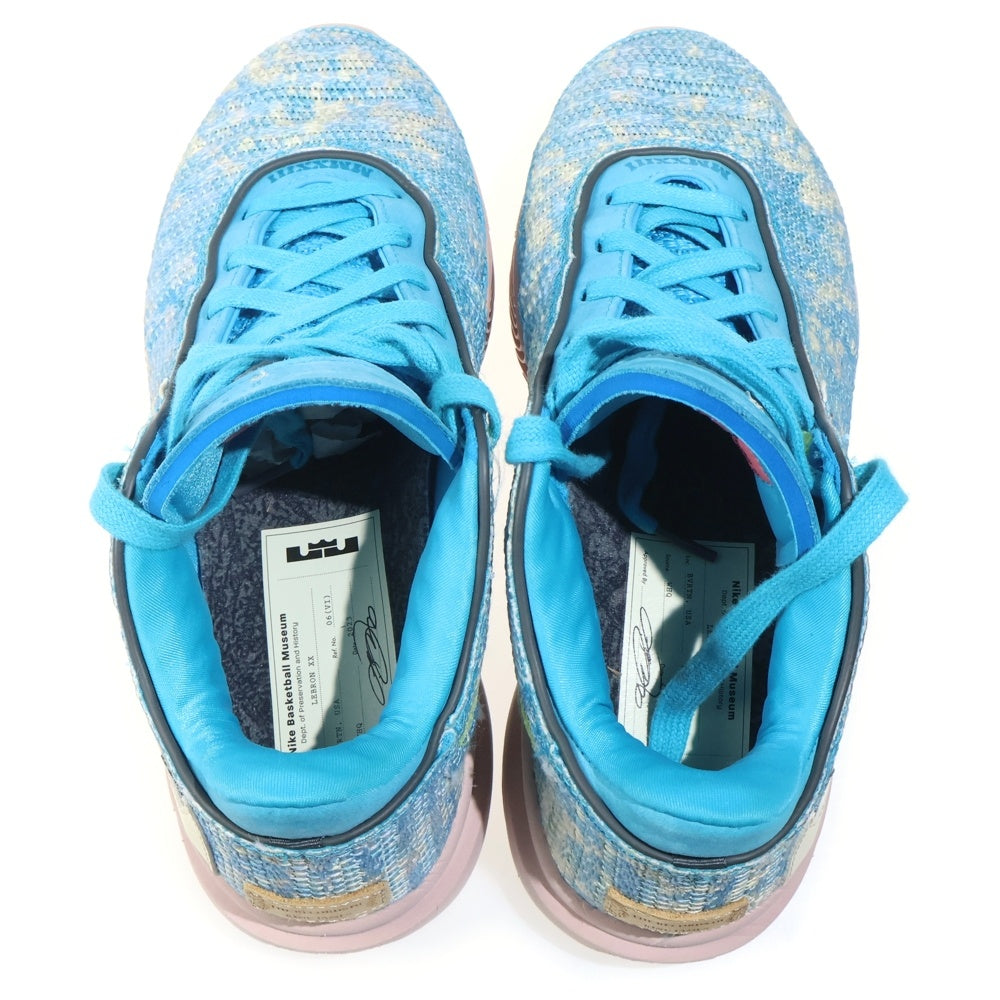 NIKE(ナイキ) LEBRON 20 ALL-STAR レブロン オールスター ミッドカットスニーカーブルー/ピンク US9/27cm DV1192-400