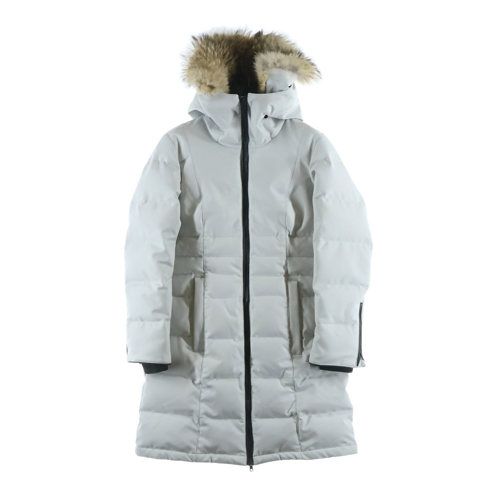 CANADA GOOSE(カナダグース) BLACK LABEL PEMBINA COAT ブラックレーベル ペンビナ フードファー ジップアップ フーデッド ダウンジャケット コート グレー レディース RFID 2573L