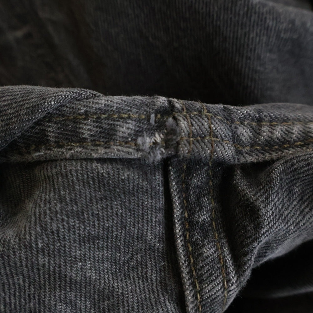 Levi's(リーバイス) 90S VINTAGE 501 先染めブラック スモールe ボタン裏653 USA製 ボタンフライ デニムパンツ ブラック 501 0658