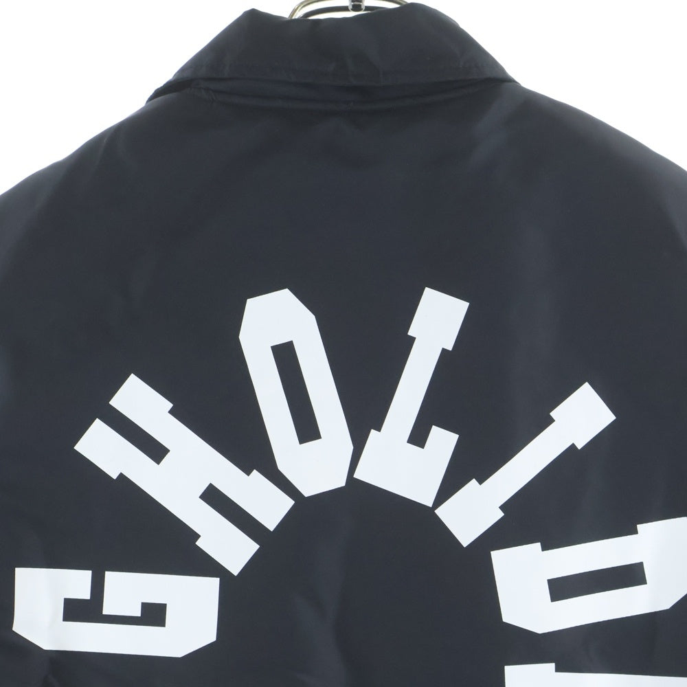 T.M.T(ティーエムティー) BIG LOGO NYLON BOA JACKET ビッグ ロゴ ボア スナップボタン ナイロンジャケット ブラック TJK-F2303
