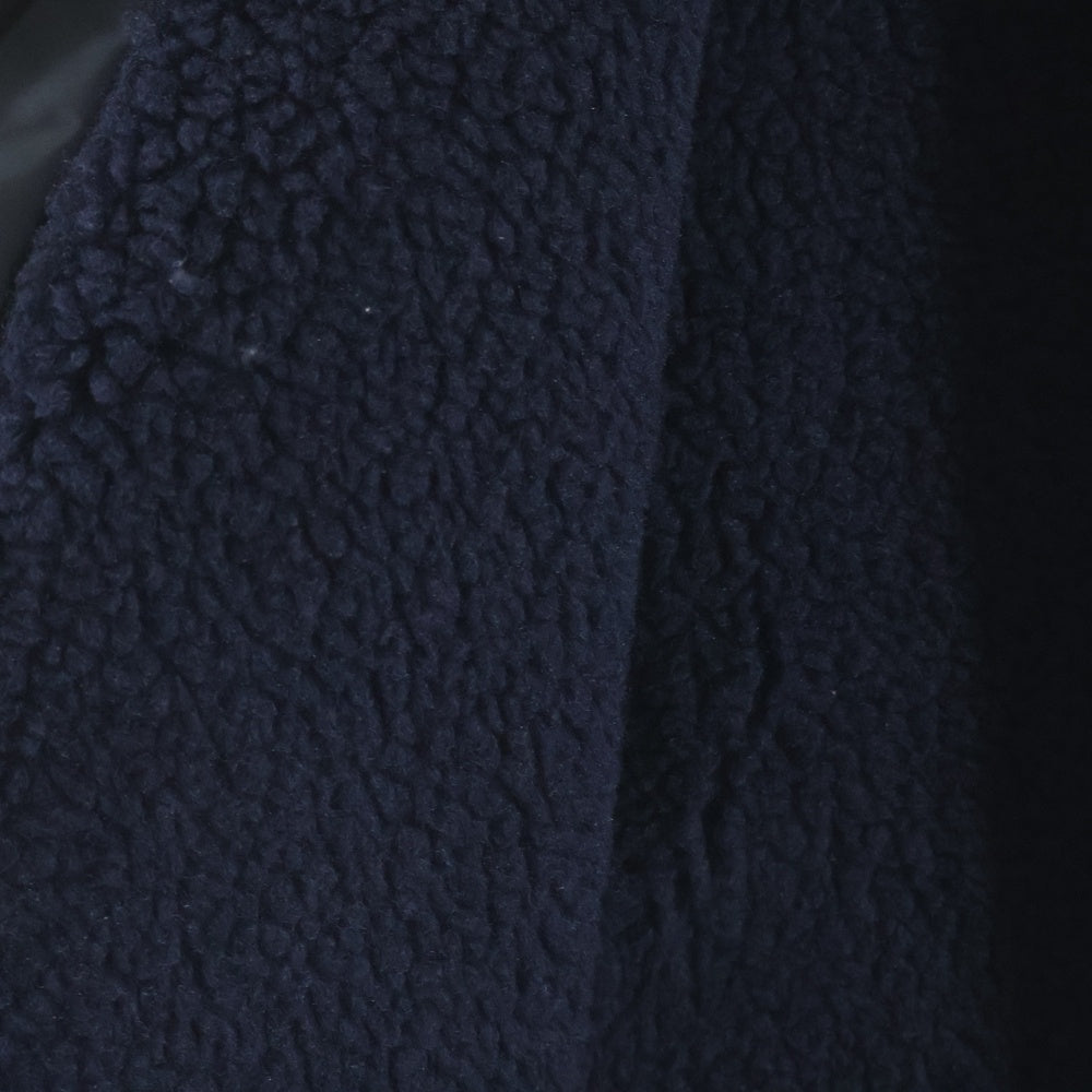 T.M.T(ティーエムティー) BIG LOGO NYLON BOA JACKET ビッグ ロゴ ボア スナップボタン ナイロンジャケット ブラック TJK-F2303