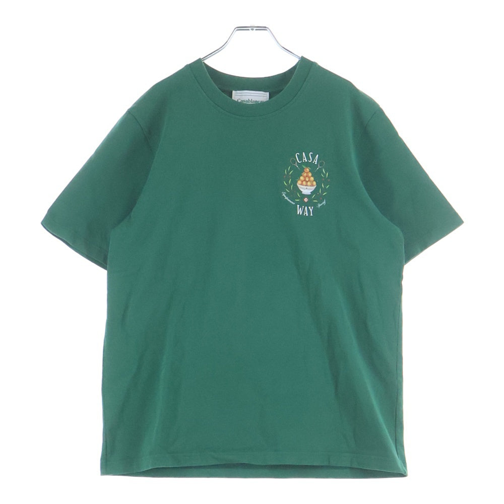 CASABLANCA(カサブランカ) 24SS CASA WAY T-SHIRT 両面プリントTシャツ 半袖クルーネックカットソー グリーン MPS24-JTS-001-07