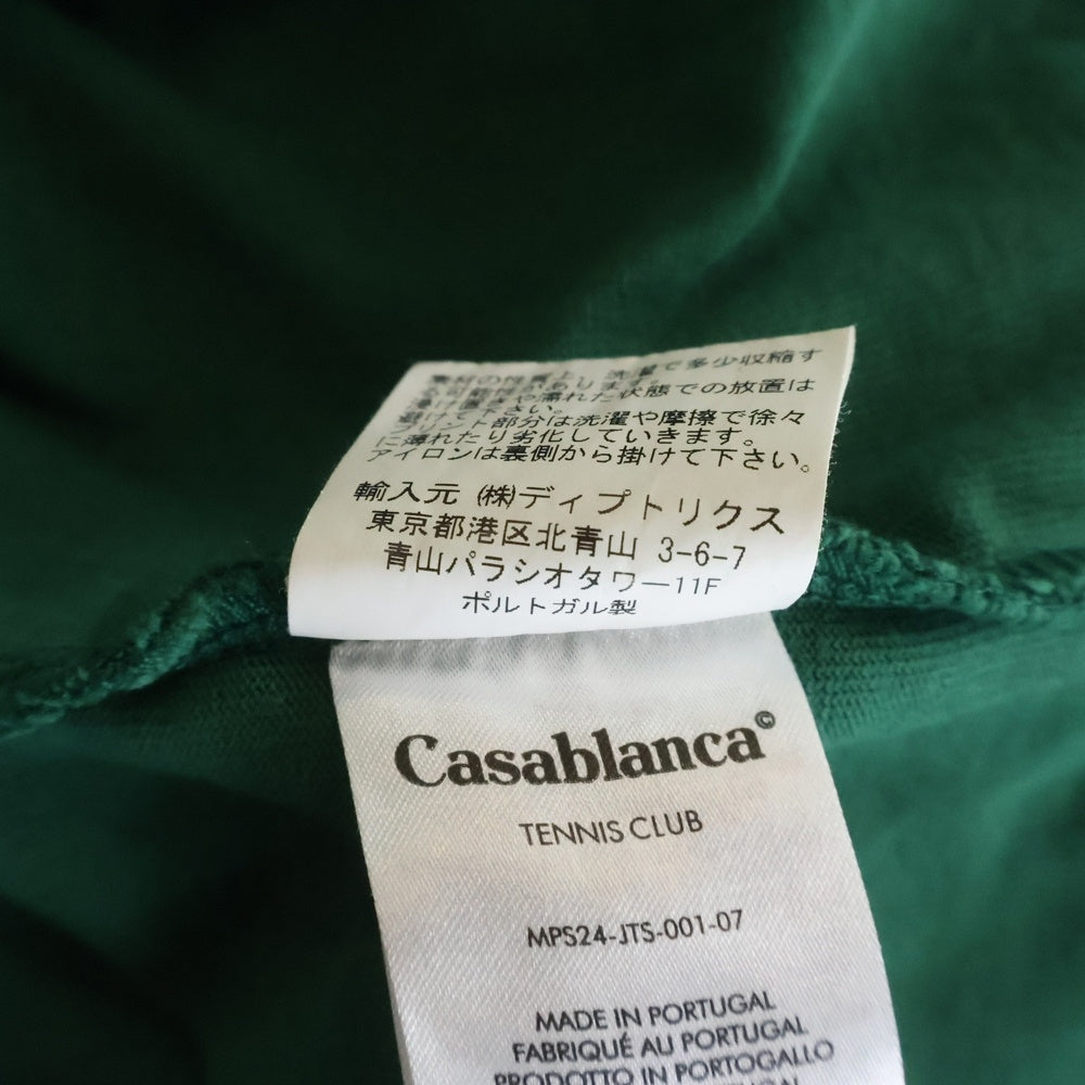 CASABLANCA(カサブランカ) 24SS CASA WAY T-SHIRT 両面プリントTシャツ 半袖クルーネックカットソー グリーン MPS24-JTS-001-07