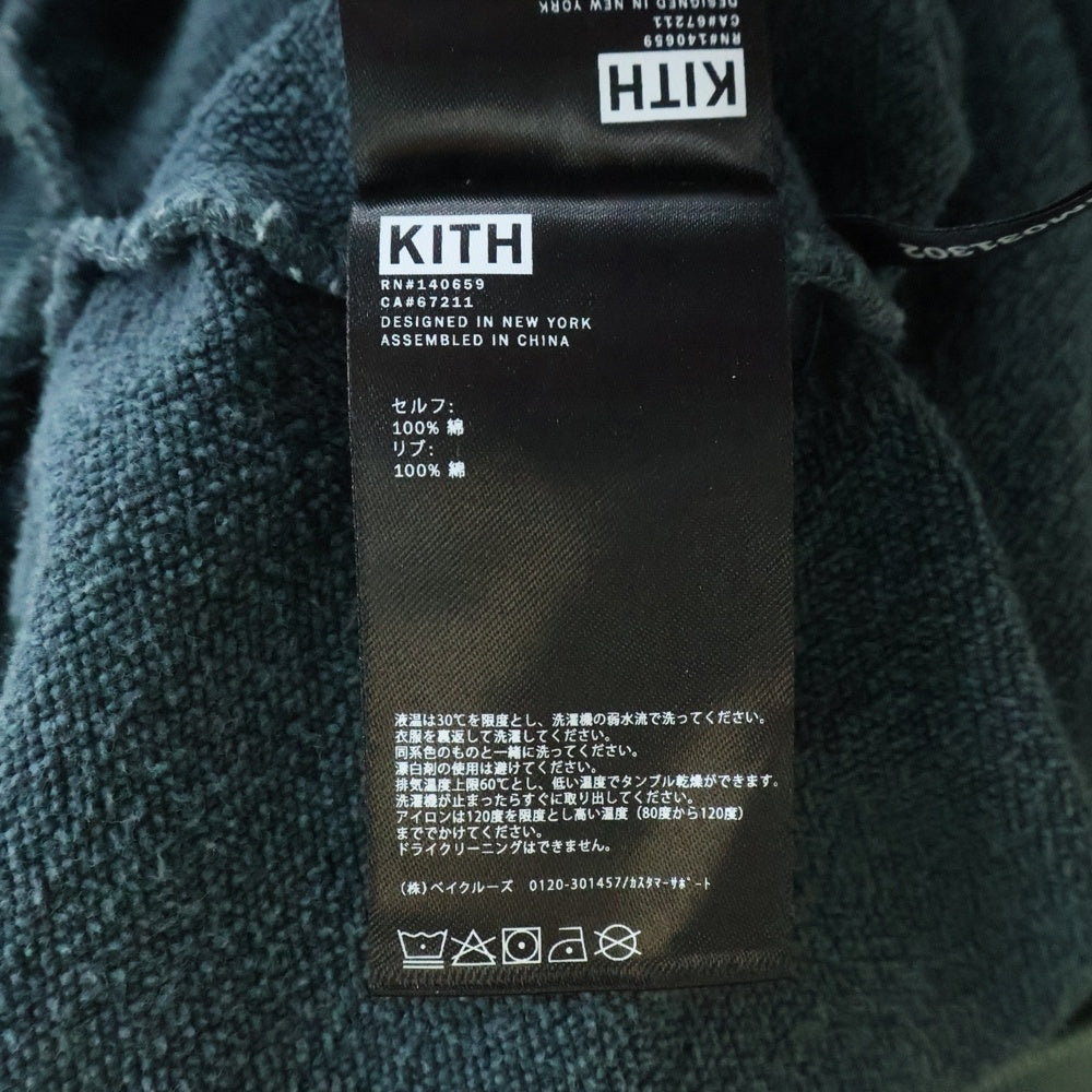 KITH(キス) NELSON QUARTER ZIP ネルソン クオーター ハーフジップ スウェット トレーナー グリーン KHM031302