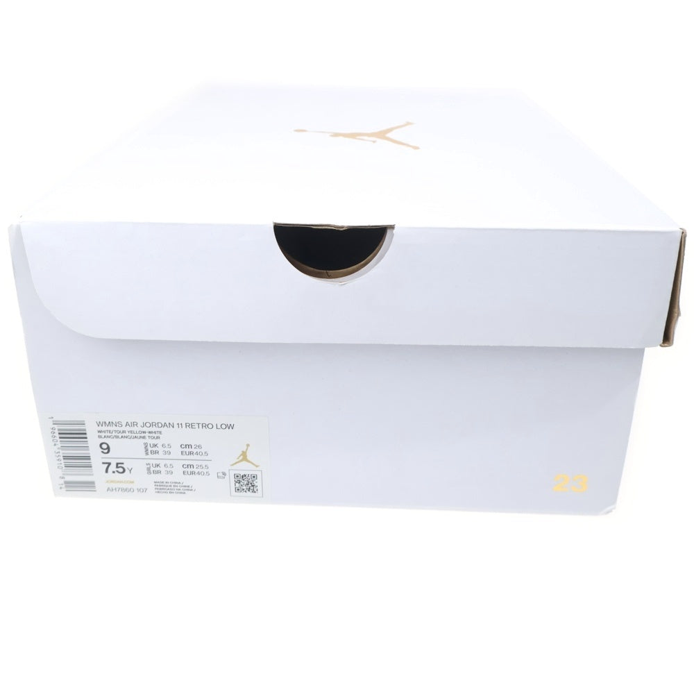 NIKE(ナイキ) W AIR JORDAN 11 RETRO LOW YELLOW SNAKE SKIN ウィメンズ エアジョーダン11 レトロ イエロー スネークスキン イエロー/ホワイト US9/26cm AH7860-107