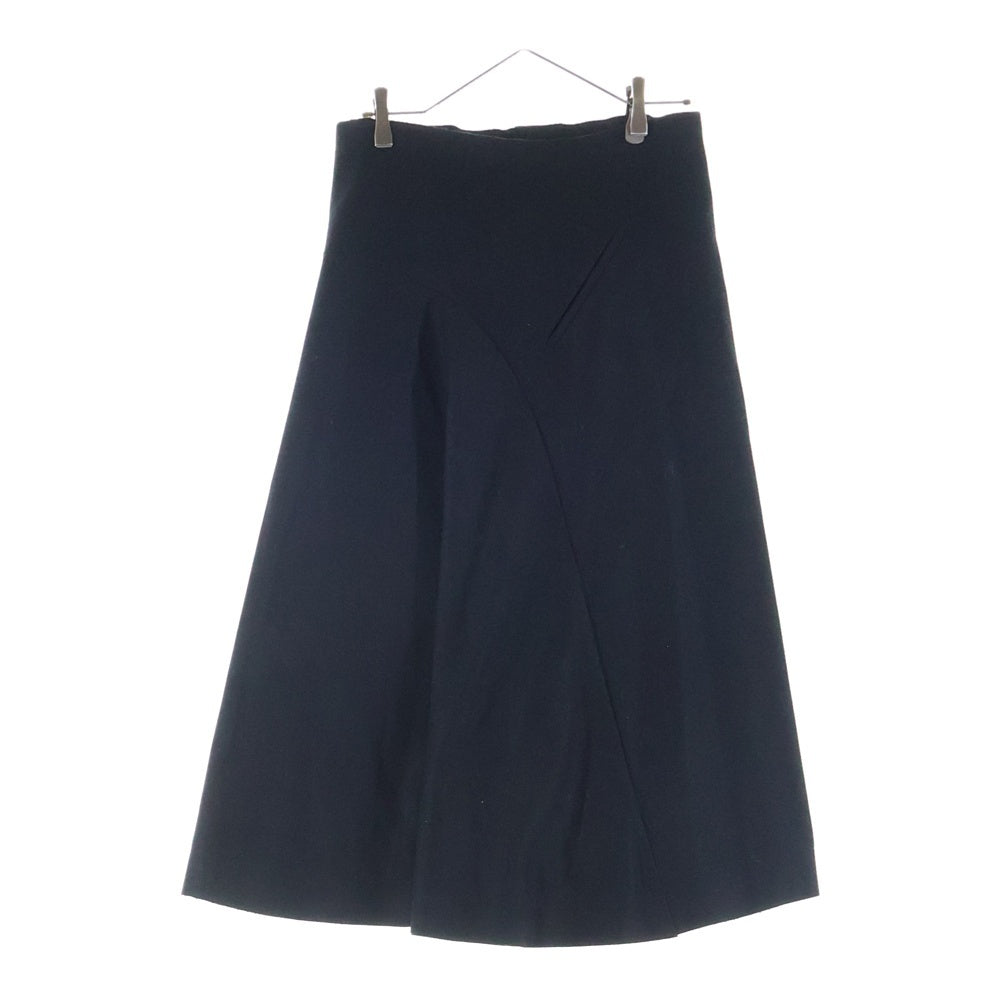 Y-3(ワイスリー) エンブロイダリーデザイン ベルト付き ウール混 スカート レディース ブラック CE8670