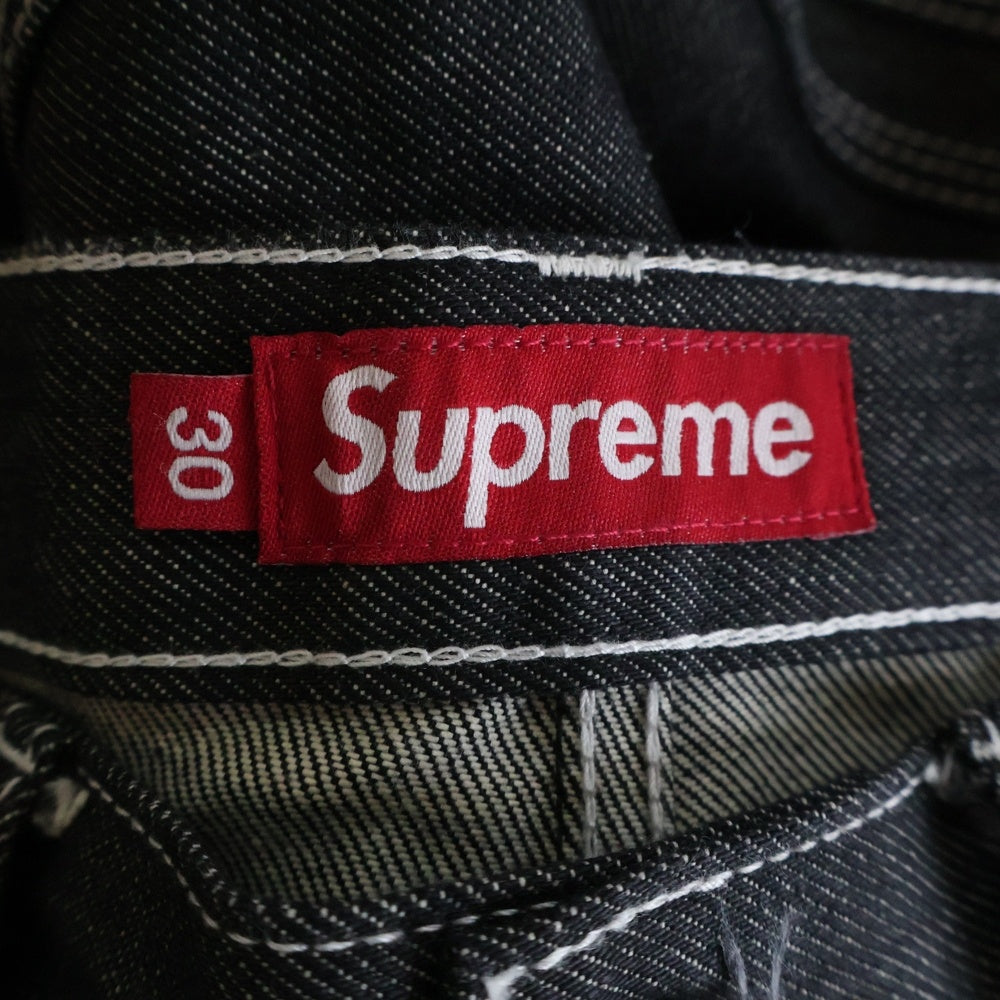 SUPREME(シュプリーム) 25SS S Logo Rigid Baggy Jean Sロゴ リジッド バギージーンズ ジップフライ デニムパンツ ブラック 30