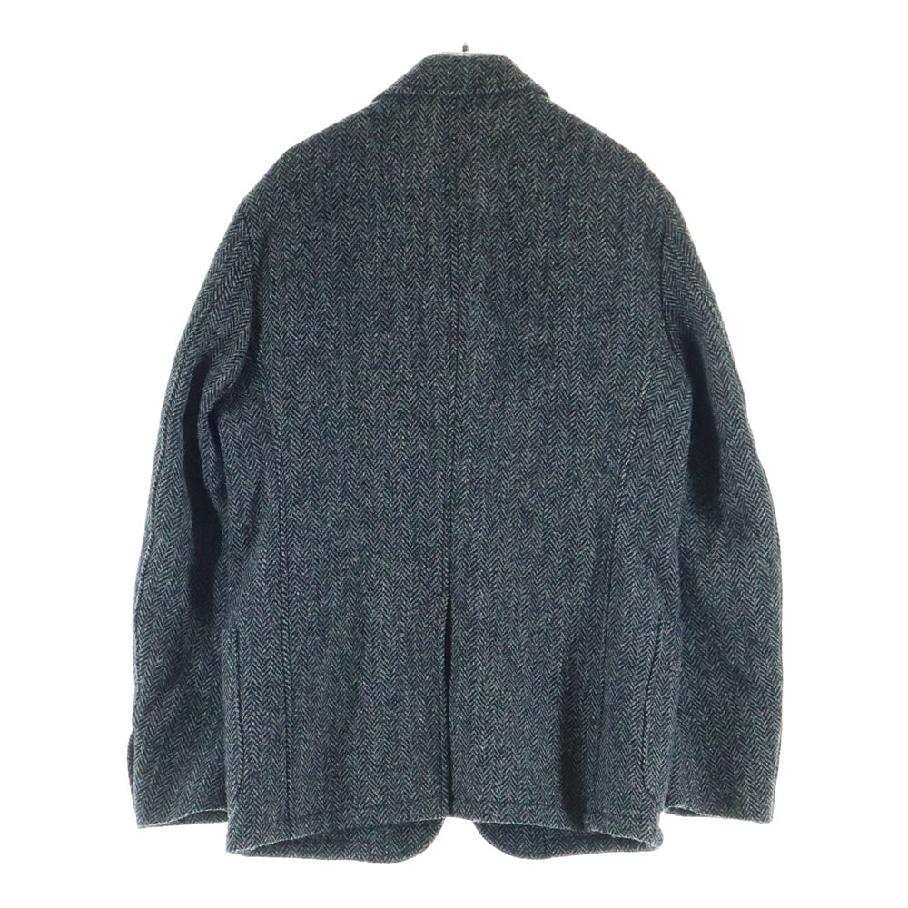 Harris Tweed(ハリスツイード) ウール キュプラ裏地 ノッチドラペル シングルテーラードジャケット グレー 133-1512
