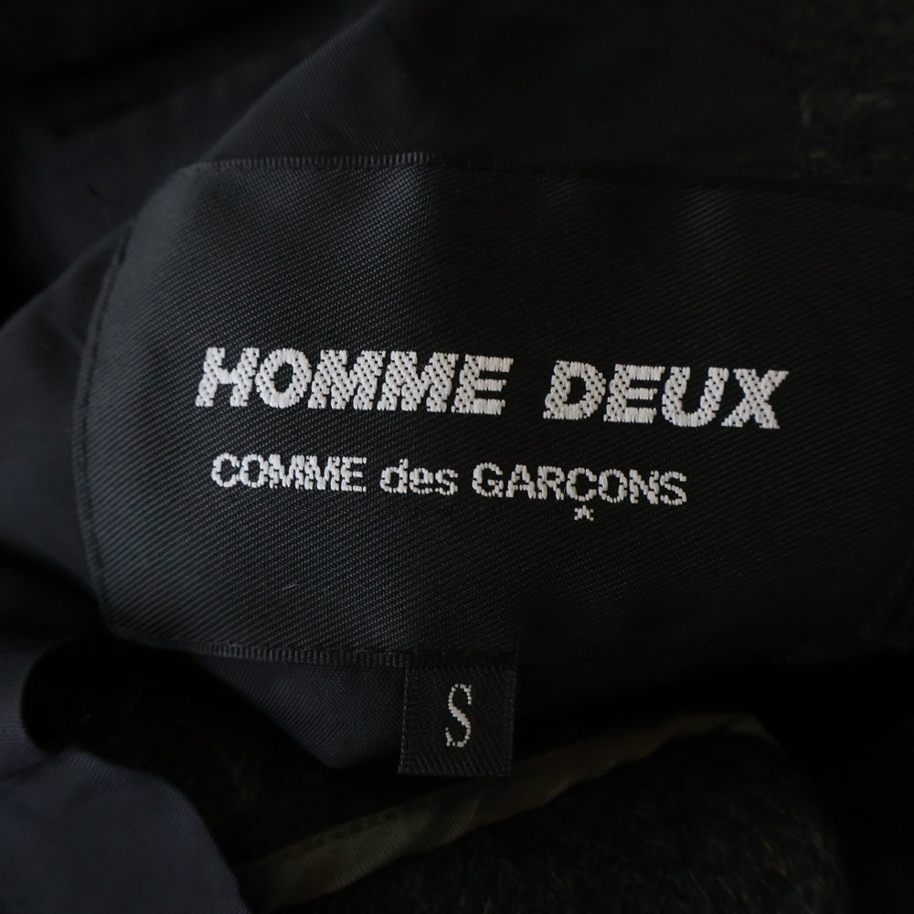 COMME des GARCONS HOMME DEUX(コムデギャルソン オムドゥ) 12AW 迷彩柄 異素材ポケット ウール シングルテーラードジャケット ブラック/カーキ DJ-J025 AD2012