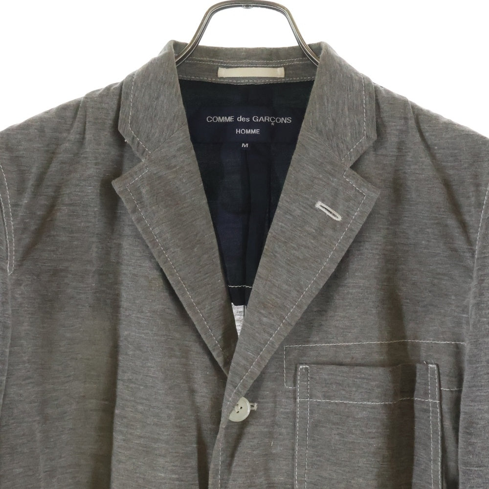 COMME des GARCONS HOMME(コムデギャルソンオム) 12SS ステッチデザイン シングル テーラードジャケット グレー HI-J046 AD2011