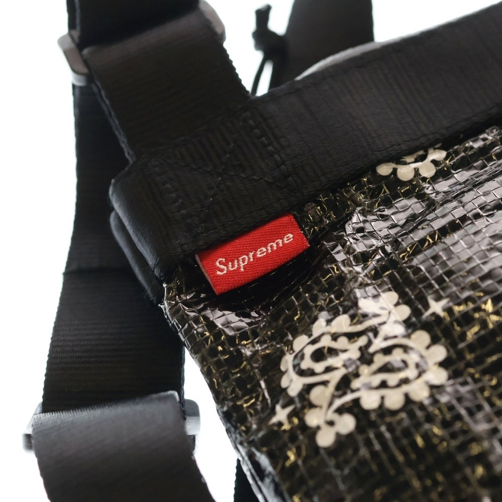 SUPREME(シュプリーム) 21SS Bandana Tarp Side Bag バンダナ タープ サイド ショルダーバッグ ブラック レディース