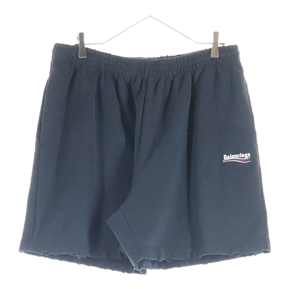 BALENCIAGA(バレンシアガ) WARDROBE ワードローブ フロントロゴエンブロイダリー ショーツ ハーフパンツ ブラック 676137 TKVI9
