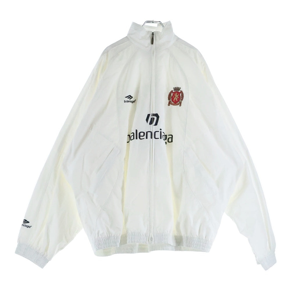 BALENCIAGA(バレンシアガ) SOCCER PARIS サッカー パリ フロントエンブロイダリーロゴ ジップアップジャケット ホワイト 780884 TPQ38