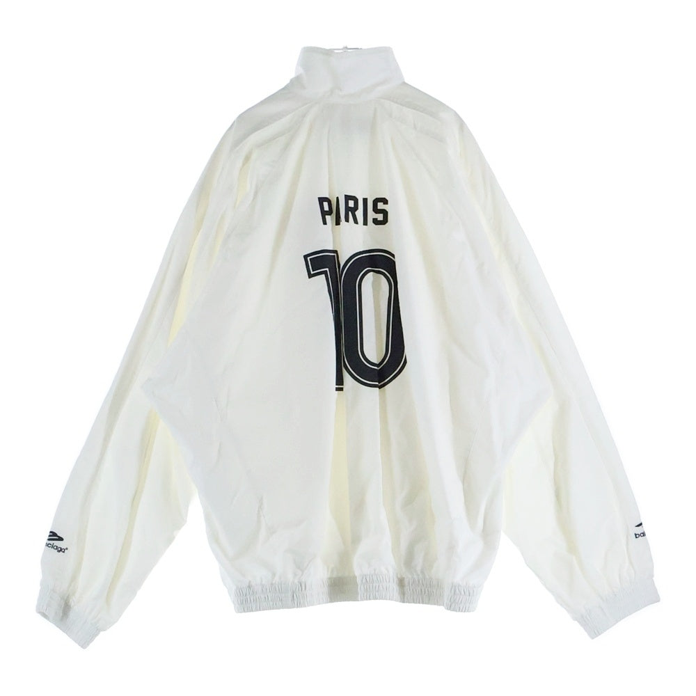 BALENCIAGA(バレンシアガ) SOCCER PARIS サッカー パリ フロントエンブロイダリーロゴ ジップアップジャケット ホワイト 780884 TPQ38